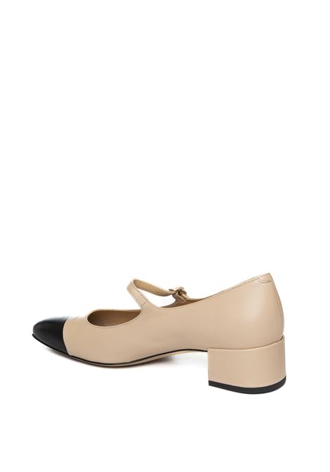 Décolleté pelle nude/nero FRANCO RUSSO | R1111NAPPA-NERO/NUDE